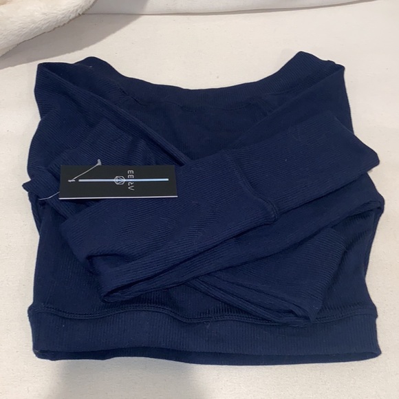 Free People Ribbed LS Crop - Picture 3 of 5